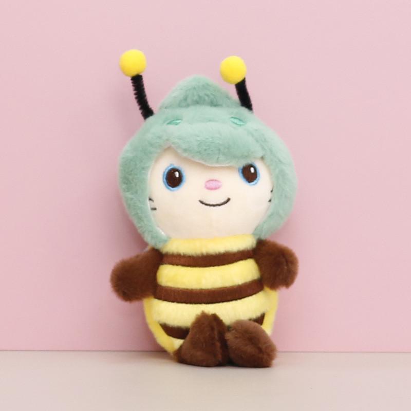 Sweet Soft Plush Bee Doll In Blue Green Pink Colors Ideal Gift For Young Girls