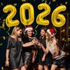 С Новым Годом 2026 Воздушные Шары-Буквы Надувные Праздничные Украшения Цветные Шары из Фольги Товары для Вечеринки Новогоднее Украшение
