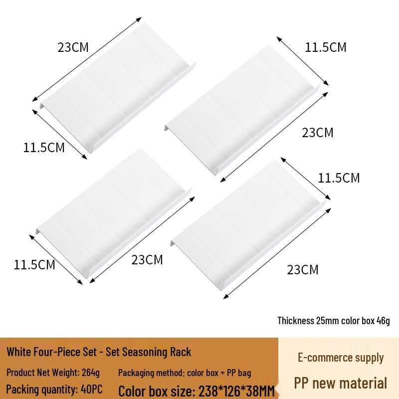Compact Step-Style Spice Rack with PP Material for Kitchen Seasoning Storage