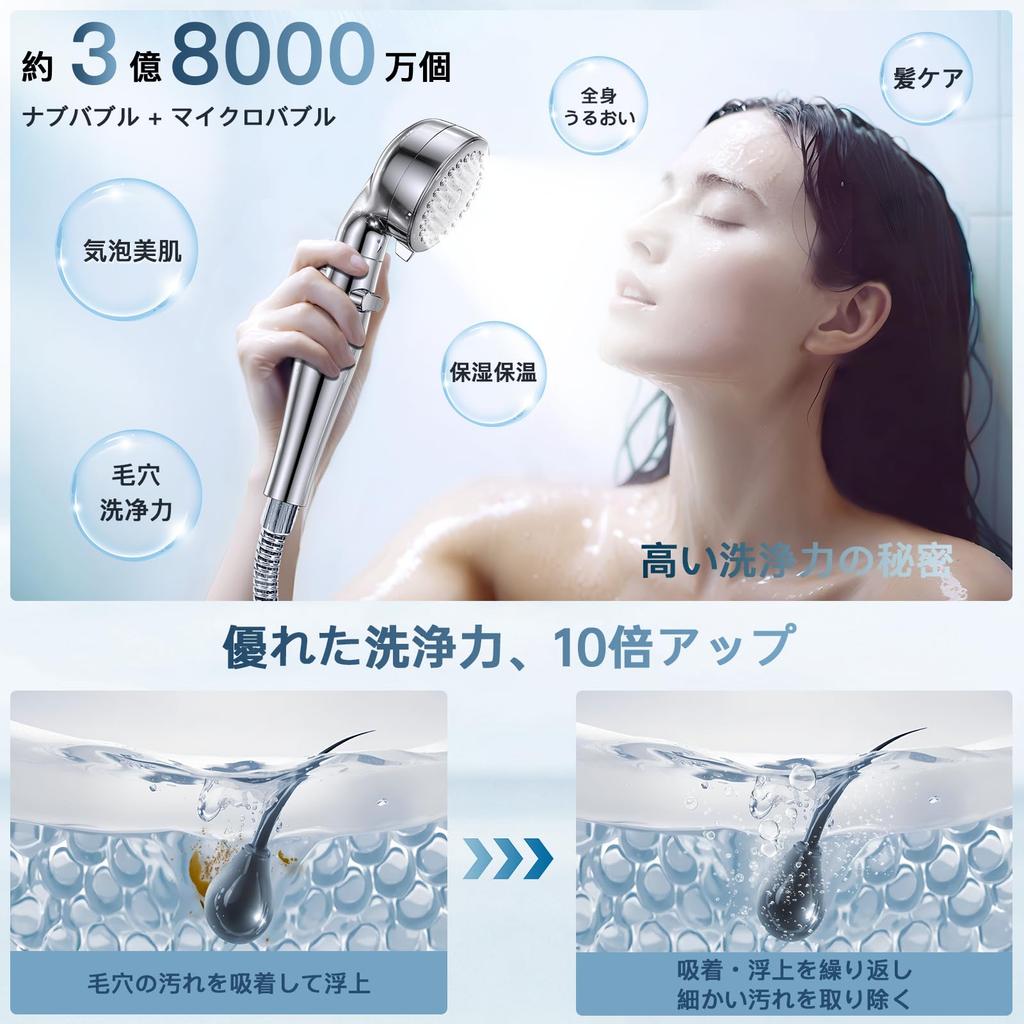 Eaimiu Shower Head Micro Nano Bubble Top Model Miracle of Chlorine Removal and Micro Shower High Water Water Saving of Over Shower Water Stop At Water