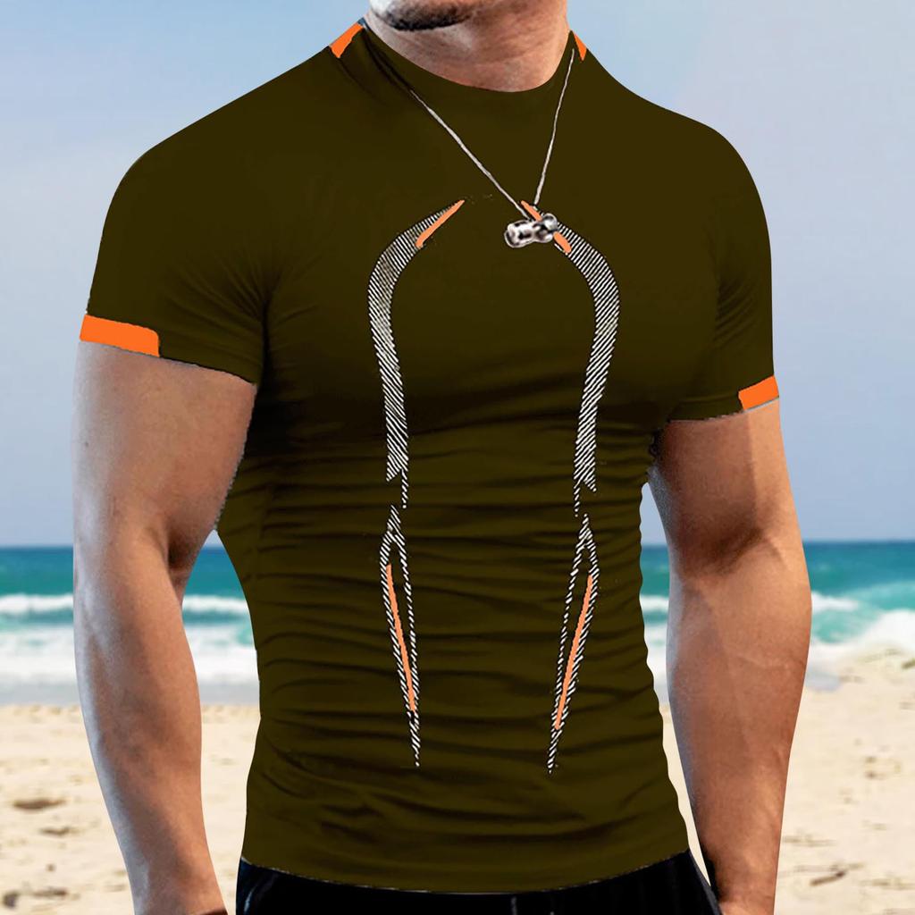 Летняя мужская фитнес-спортивная тренировка, дышащая, с короткими рукавами, европейского размера, быстросохнущая одежда, мужская спортивная модная футболка с короткими рукавами