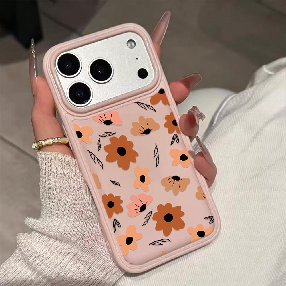 Чехол для телефона с цветами кофейного цвета для iPhone 17 17Air 16 15 Чехол для iPhone 11 13 12 14 Pro Max 16 15 14 Plus Чехол-накладка Funda