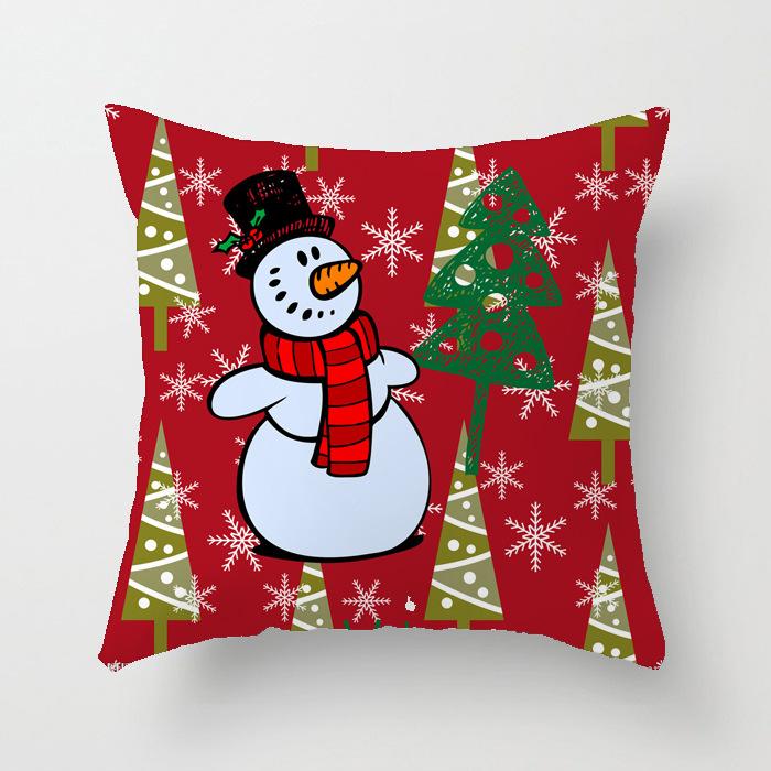 40/45/50/60cm Christmas Cushion Cover Christmas Ornament Home Christmas New Year Gift Pillow Case