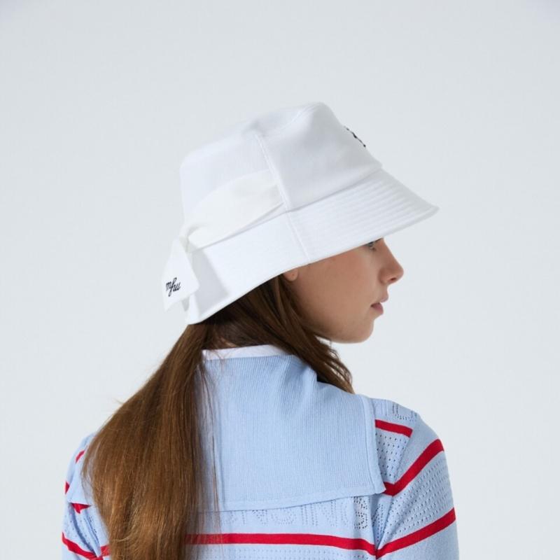 MunSingwear Women S eSSential Ribbon Bucket Hat White Mr122lcp11