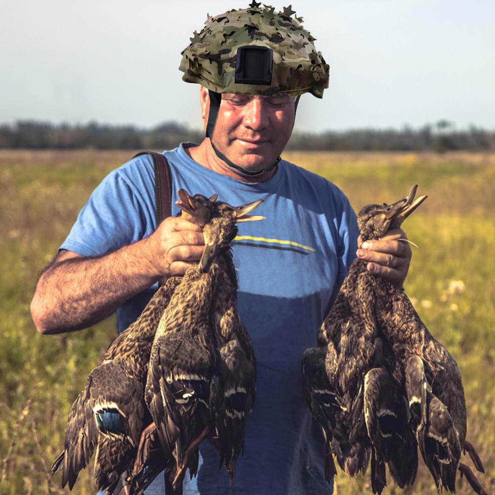 Tactical Helmet Cover Camo Helmet Cover 3D Breathable Mesh Helmet Cover Leaf Shape Adjustable Helmet Accessories