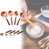 Rose Gold Stainless Steel Measuring Tool Kit With Graduated Cups And Spoons For Kitchen