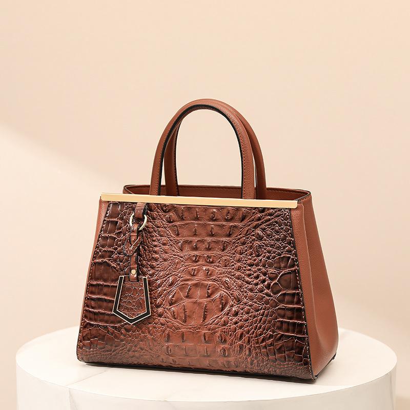 Новые европейские и американские сумки Узор крокодила Простая и модная и универсальная женская сумка, Большая вместимость, Сумка через плечо