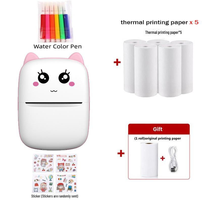 Беспроводной портативный мини-принтер для мобильных телефонов - компактный принтер для самоклеящихся этикеток и фотографий