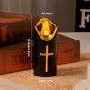 Christian Cross LED Flameless Candles Realistic Flame Fake Candle Electronic Candles  Catholic
