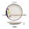 6-дюймовая китайская керамическая костяная тарелка для фруктов, выпечки или пищевых отходов