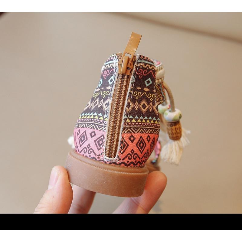 Новые летние сандалии для девочек - Туфли-принцессы в богемном стиле с мягкой подошвой и кисточками для малышей и маленьких девочек