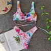 Women Tie- Fashion Bikini Set Sexy Strap Strappy Tie Dyed Swimwear Beachwear