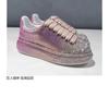 Autumn Women Platform Shoes Crystal Colo Silver Shoes for Women Shining Crystal Sneakers Trend Casual Luxury Rhinestone Shoes
