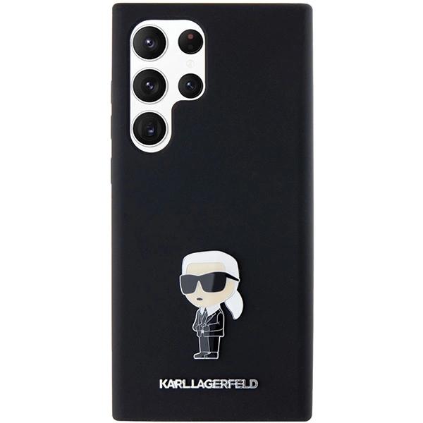 Karl Lagerfeld Силиконовый чехол Ikonik Metal Pin для Samsung Galaxy S24 Ultra - черный