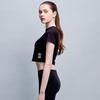 Футболка Horaho Logo Basic Crop Sports с коротким рукавом (Белый черный)