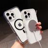 Роскошный прозрачный чехол Magsafe для iPhone 16 15 14 13 12 11 Pro Max Plus, прозрачный магнитный бампер, задние крышки