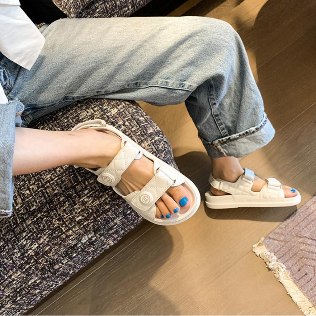 Sandals Women's New Fashion Velcro Summer New Versatile Flat Women's Shoes