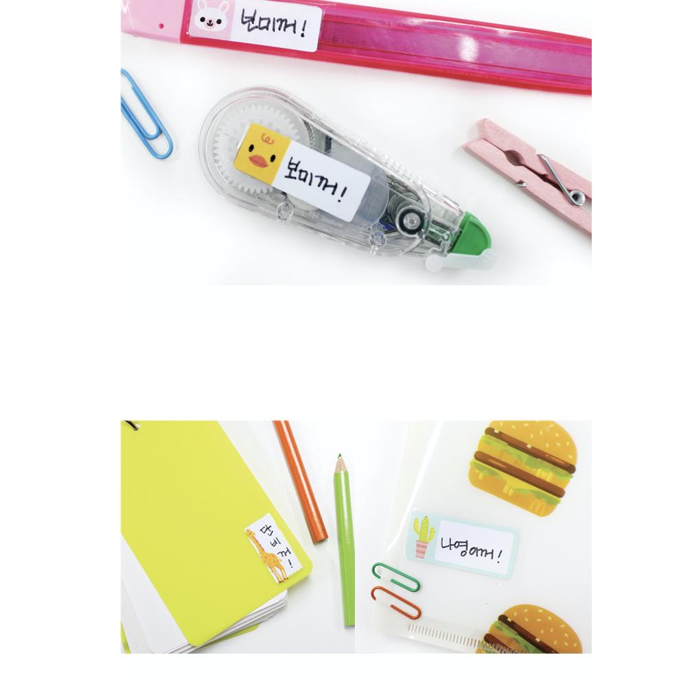 Petit Fancy Name Sticker (10ea Each) - 8 Options/Category Label/Index Label/Office Label/Label/Tag Stickers