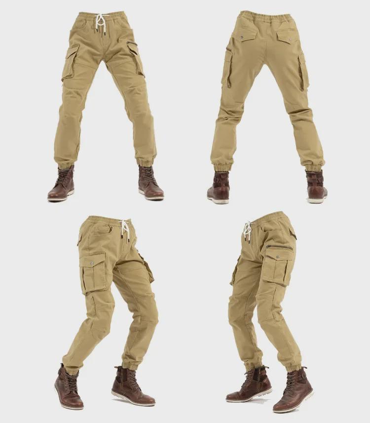 Мотоциклетные штаны унисекс: Комбинезон облегающего кроя с несколькими карманами для защиты от падений на все сезоны