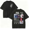 Vintage Washed Rap Group Pnl Album Print T Shirt Men Women Fashion Hiip Hop Tshirt Summer Casual Cotton Short Sleeve Tshirts