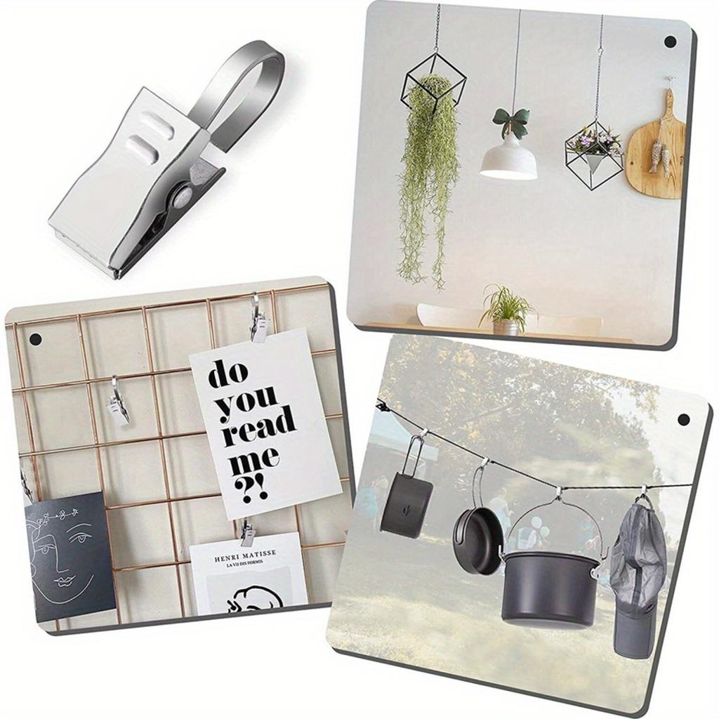 10 шт. зажимов для штор из нержавеющей стали для штор, фотографий, держателей для декоративных проволок для хранения ювелирных изделий, зажимов для подвешивания фотографий и драпировок.