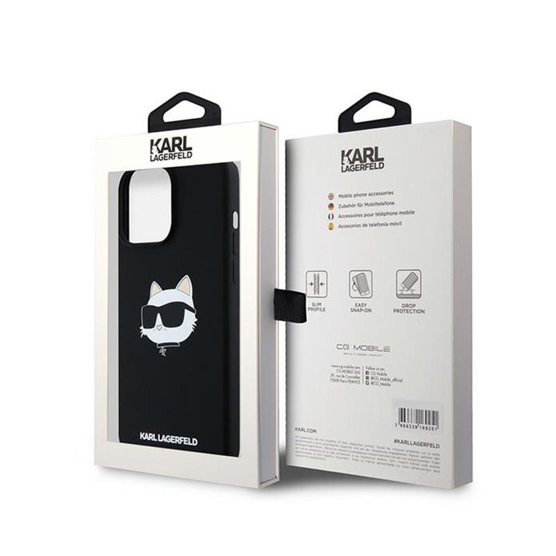Karl Lagerfeld Silicone Choupette Head Magsafe - Etui Iphone 15 Pro (Czarny)