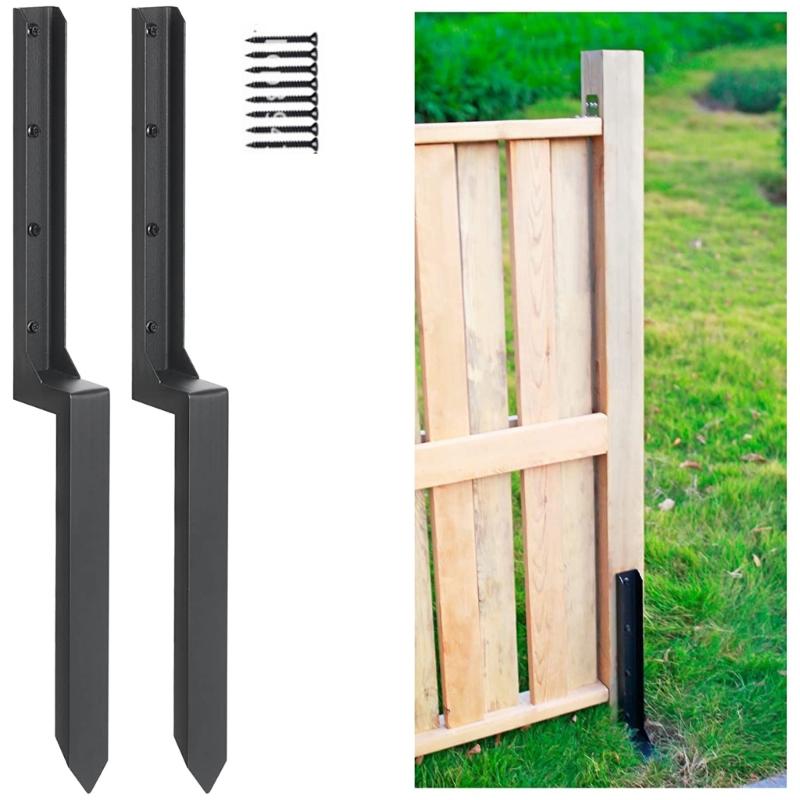 Steel Fence Support Pin Repair Stake Stabilizers 33.6Inch Fit for Fixing Tilted/Broken Wood Fence Post Easy Installation