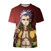 Summer Hot Selling Anime Character Creative Design 3D Printing Cool and Personalized Fashion T-shirt