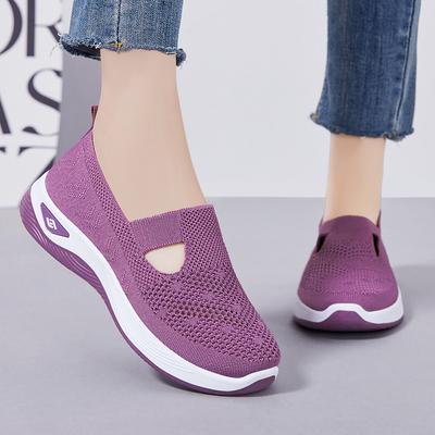 Обувь осень женская 2024 новая неглубокая одинарная обувь женская повседневная обувь для мамы обувь на одном педале ленивая обувь