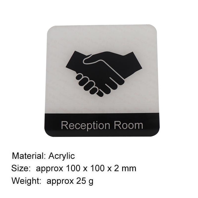 Acrylic Creative Signage Reception Room Sign Wall Label Sticker Warning Badge for Office Places Commercial institutions Hotels Government departments