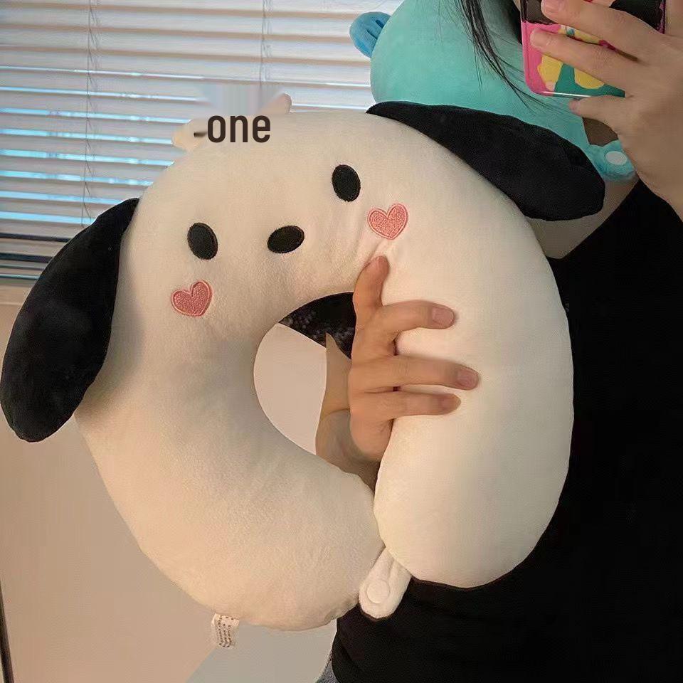Adorable U-shaped Panda Dog Neck Pillow for Travel and Office Naps