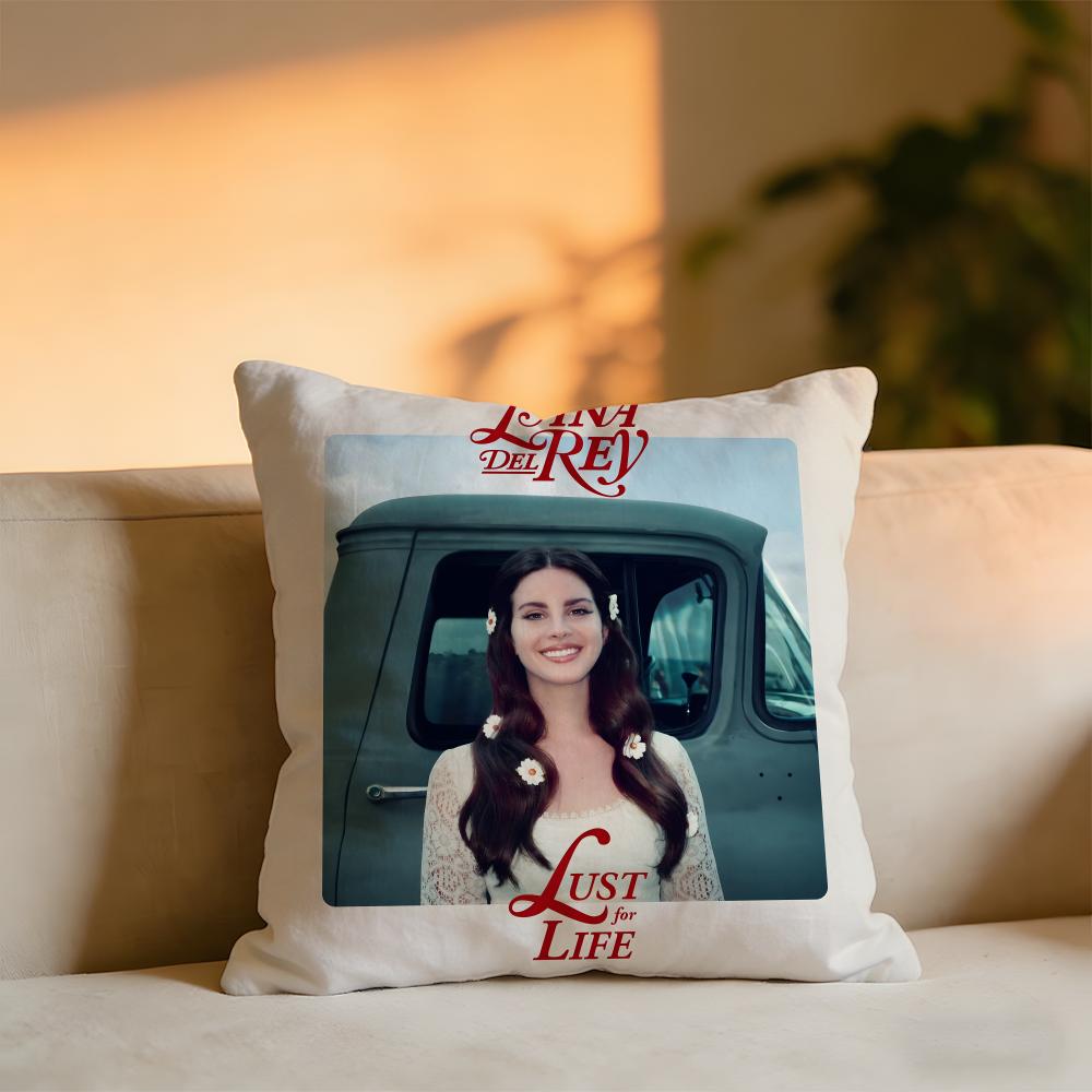 Lana Del Rey Album Cushion Cover Cozy Velvet Throw PillowSoft Warm Cushion For Sofa Bed