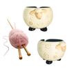 Керамическая чаша для пряжи Sleepy Sheep, держатель для хранения шаров, вязание крючком, ремесло