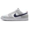 Dunk Low Mini Swoosh - Football Grey Midnight Navy Unisex Sneakers White Bright-Crimson FJ4227-001