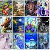 5D DIY Diamond Painting Full Round Animals Rhinestone Pictures Mosaic Diamond Embroidery Home Decor