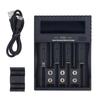 Умное универсальное зарядное устройство для аккумуляторов ЖК-дисплей USB 4 слота Зарядное устройство для аккумуляторов Li-Ion Ni-MH Ni-Cd AA AAA