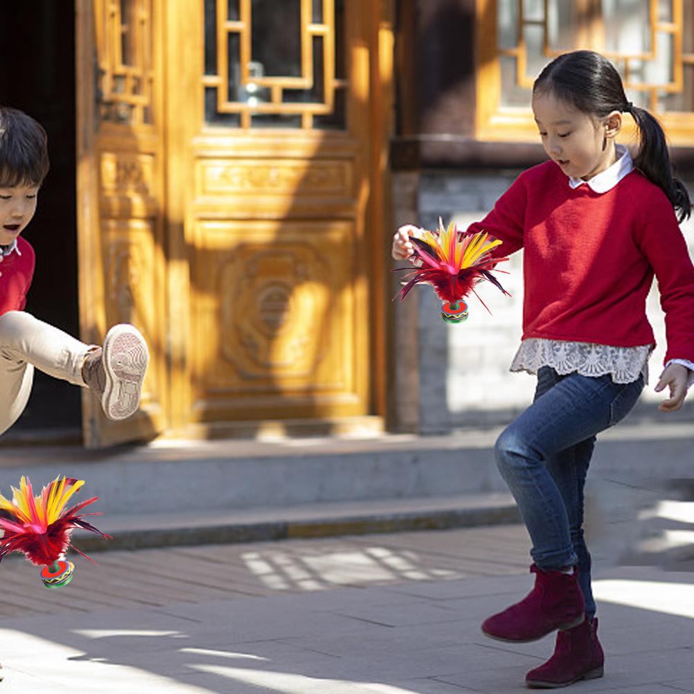 2 шт. волан для ударов, красочные китайские воланы для ударов Jianzi для детей и взрослых