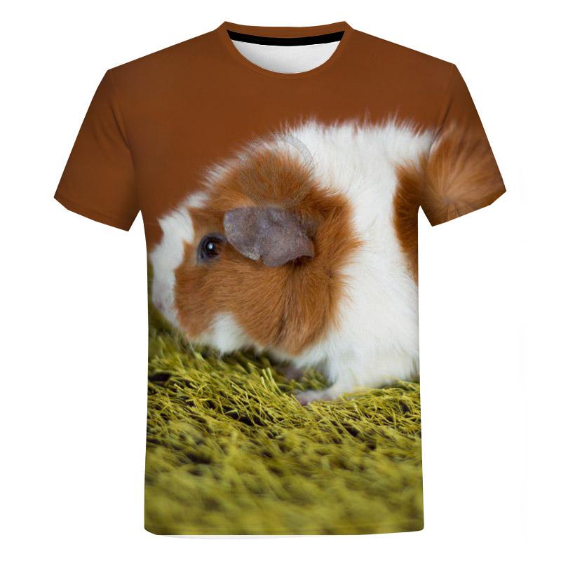 Мужская, женская и детская футболка с 3d принтом в виде животных, милая морская свинка, новые летние модные дышащие легкие спортивные футболки