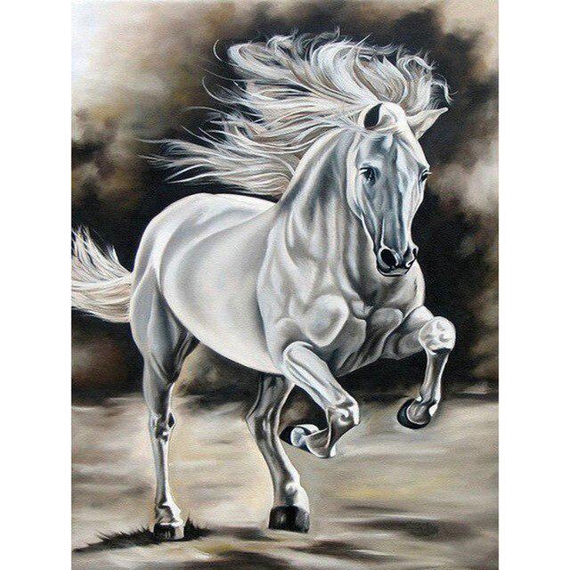 DIY 5D Алмазная картина Лошадь Животное Мозаика Продажа Алмазная вышивка Полный круглый дрель Вышивка крестом