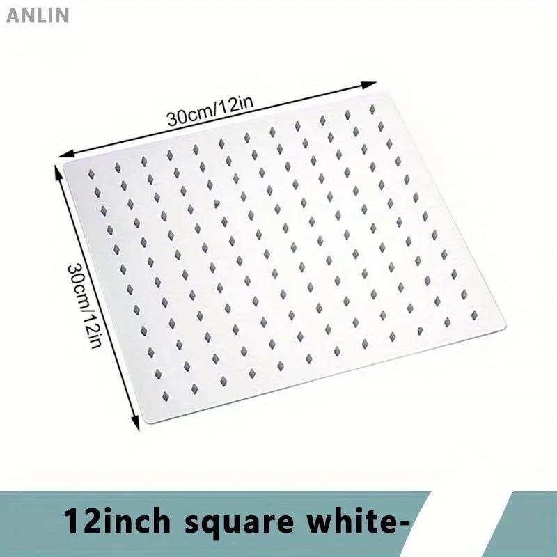 Душевая лейка Ультратонкая Под давлением Водопадный Дождевой душ Аксессуары для ванной комнаты Нержавеющая сталь Верхний распылитель