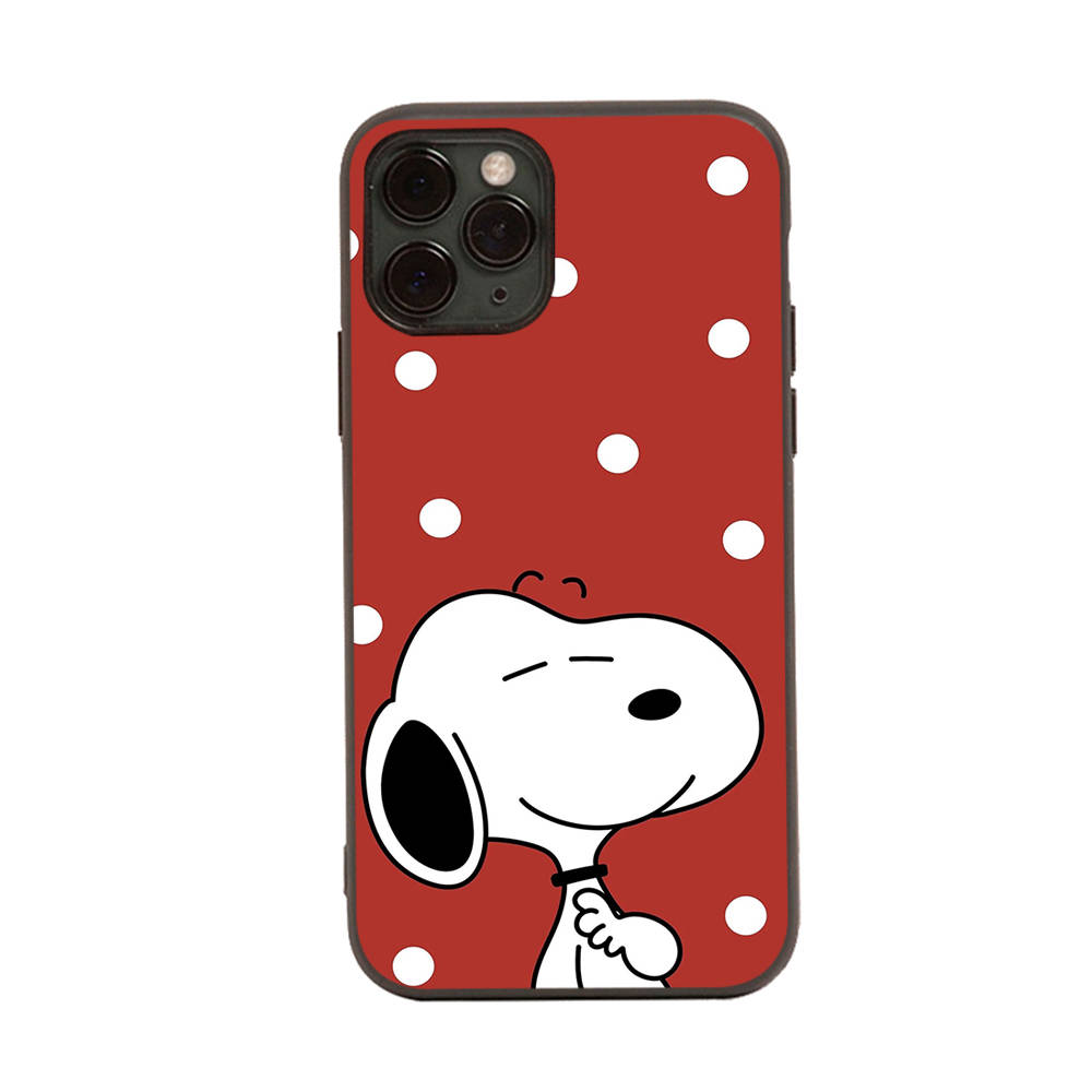 SM11 Lovely Snoopy Black Sofe Case for Samsung Note 20 Lite S24 Ultra S23 A03 A05 A06 A11 A71 A15 A16 A13 A24 A25 A33 A52 A53 A50 M55 M35 Plus