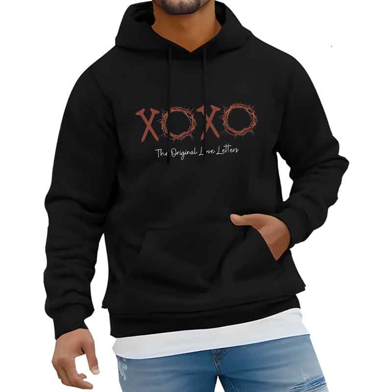 Polyester fleece Hooded Pullover Street Trends Casual Hooded Shirt Fashion Unisex Sports Clothing letter pattern Men Women Top