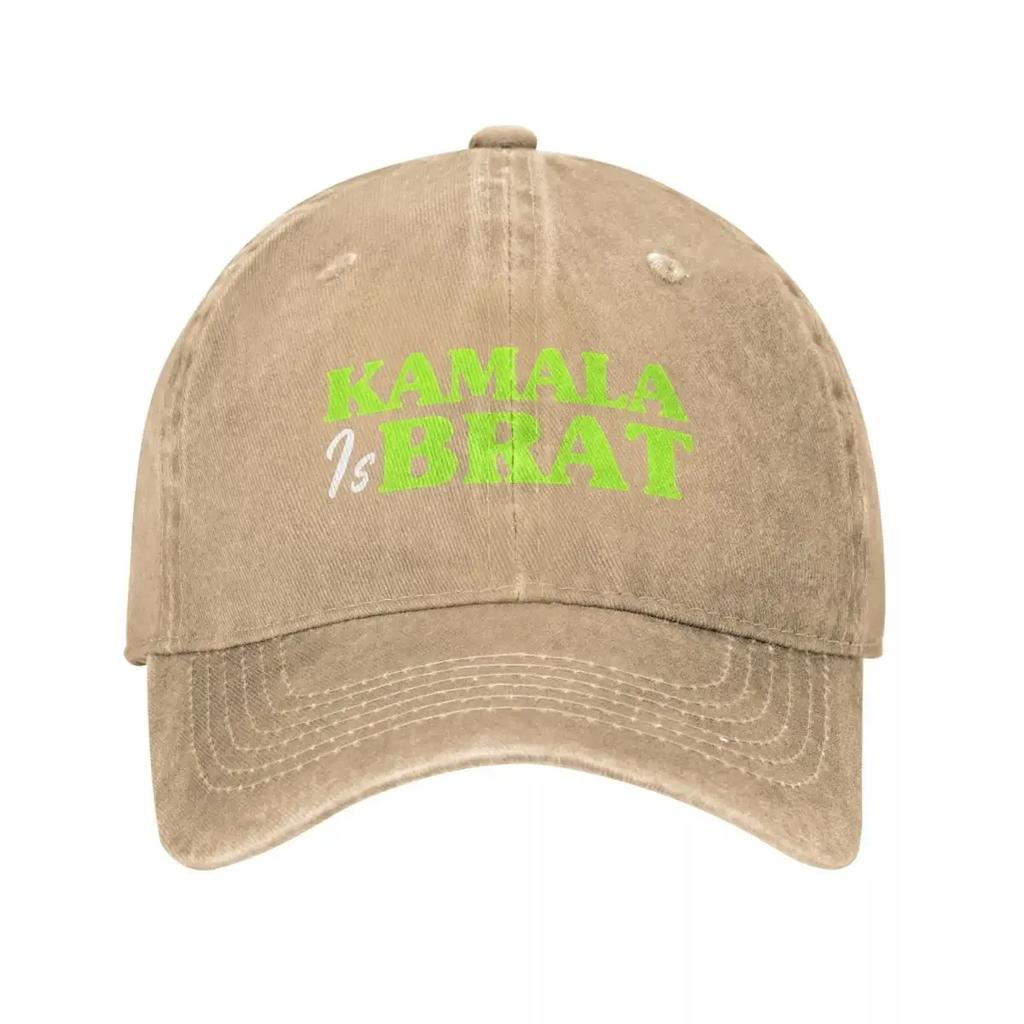 Kamala Harris Is Brat Unisex Style Baseball Caps Distressed Denim Caps Hat Casual Outdoor Activities Gift Sun Cap