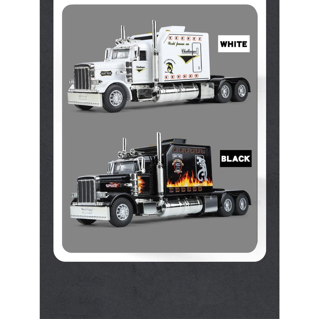 1/24 Peterbilt 389 Седельные тягачи Грузовик Сплав Американский Мускул Грузовик Модель Игрушка Литой Металл Звук и Свет Машина Игрушка для Детей Транспортное средство