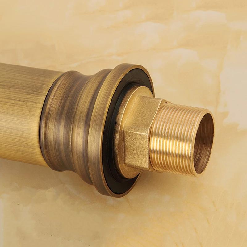 Смесители для раковины, античный латунный водопад, смеситель для раковины в ванной, однорычажный смеситель для раковины, водопроводный кран, краны для туалета