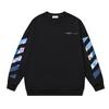 1086 Off-White 2026 Autumn and Winter New OW Monet Oil Painting Arrow Print Men's and Women's Round Neck Hoodie