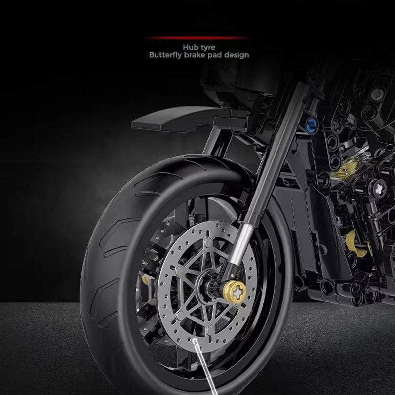 Технические Мотоциклы Строительные Блоки Кирпичи Дюк Харлей Мотоцикл Гоночный Автомобиль Сборная Модель Moc Транспортные Средства Игрушки для Детей Подарок