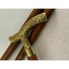 Antique Brass Victorian Handle Wooden Vintage Style Walking Stick Cane Designer