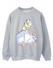 Womens/Ladies Alice In Wonderland Sketch Flowers Sweatshirt