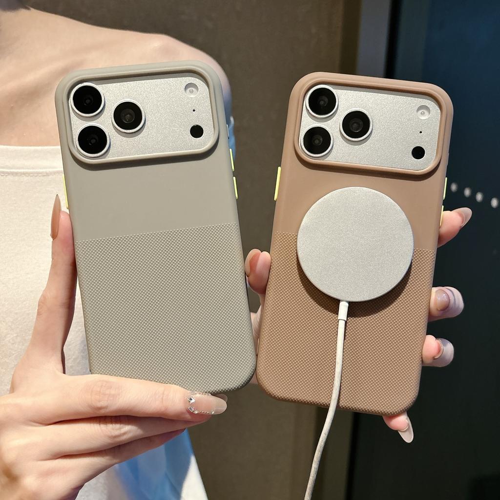 Модный магнитный противоскользящий чехол в горошек, подходит для Apple 16/17 Promax, iPhone 15 с большим отверстием, набор 14/13